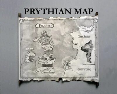 Prythian Карта HANDMADE Свиток Acotar Карта Суд шипов и роз 