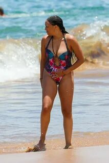 TIA MOWRY in Swimsuit on the Beach in Hawaii 07/09/2017 - Ha
