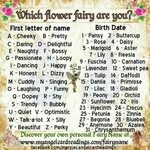 Flower Fairy Names - just for fun Fairy names, Funny names, 