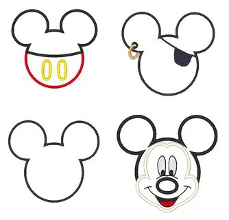 silhouette mickey mouse head - Clip Art Library
