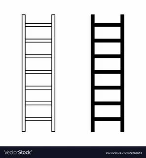 Black and white ladders Royalty Free Vector Image