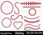 Softball stitching svg baseball stitching svg cutting file E
