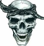 Skull with Bandana Gangsta tattoos, Skull tattoos, Skull
