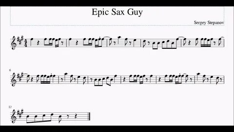 Epic Sax Guy for Alto/Bari Sheet Music - YouTube