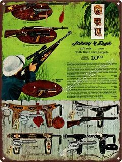 1968 Johnny Eagle Toy Red River Gun Rifle Gift Set Metal Sig