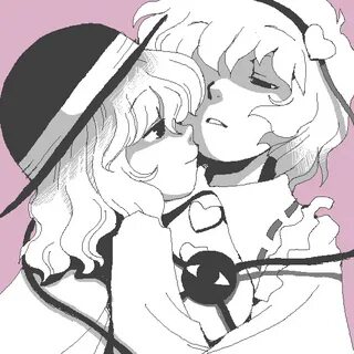 Safebooru - hat incipient kiss komeiji koishi komeiji satori