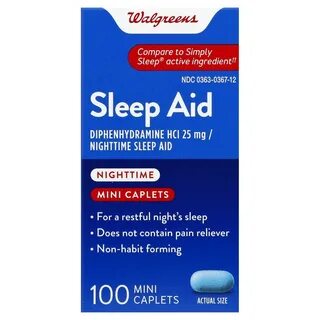 Walgreens Nighttime Sleep Aid Mini-Caplets Walgreens