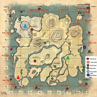 Image result for ark the island map caves Game ark survival 