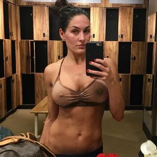 Nikki Bella Shows Off Her Boobs In A See Thru Bra