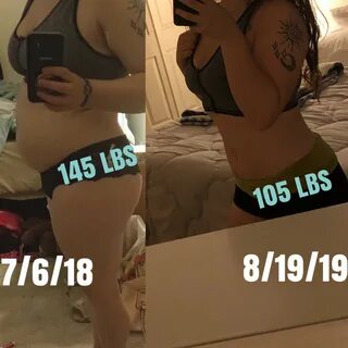 F/21/4’11 145 105= 40 lbs from July 2018-August 2019. Interm