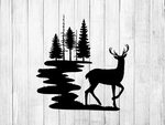 Deer Svg Files Forest Deer Svg Deer Silhouette Clipart Etsy