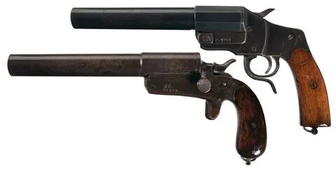 Two WWI Flare Guns -A) Hebel Model 1894 Flare Gun Rock Islan