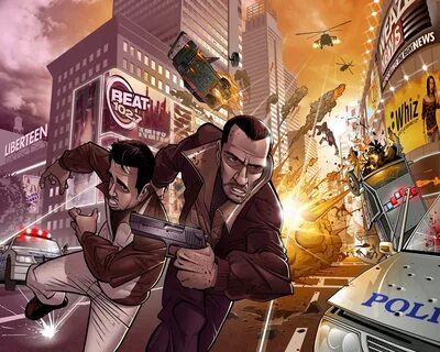 video games niko bellic patrick brown digital art grand thef