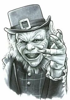 LEPRECHAUN Horror drawing, Horror tattoo, Leprechaun tattoos