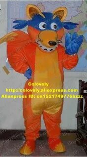 New Orange Swiper Fox Vixen Mascot Costume Mascotte With Yel
