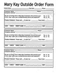 Mary Kay Outside Order Form printable pdf download