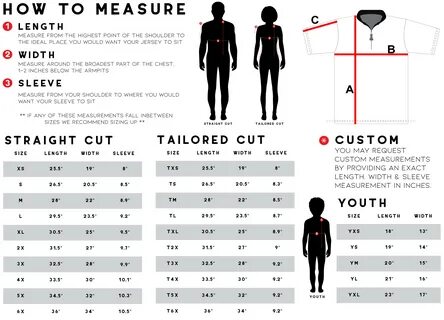 Custom Sizing Chart Magic Wear