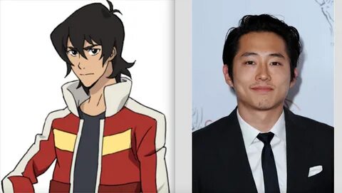 Keith and his voice actor Steven Yeun from Voltron Legendary
