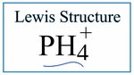 How to Draw the Lewis Dot Structure for PH4+ - YouTube