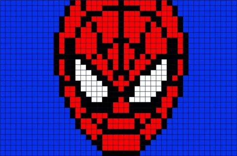 spiderman pixel art : +31 Idées et designs pour vous inspire