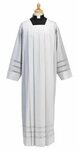 Liturgical Alb with square collar and folds Berenice trim Co