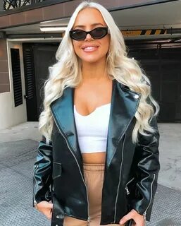 Kim Muhovics skinny blonde with fake tits in shiny outfits -