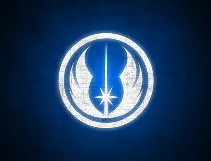 Dark blue starry paper with silver Jedi symbol. Star wars ar
