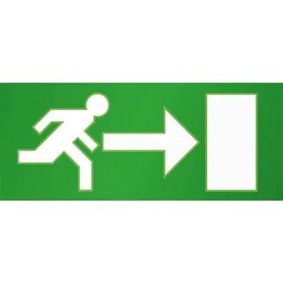 green exit signage - Clip Art Library