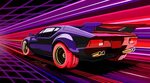 Retro Neon Car Sunset Wallpapers - Wallpaper Cave