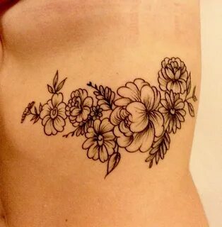 Floral rib tattoo . Rib tattoo, Tattoos, Sunflower tattoo sh