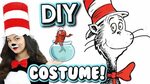 DIY CAT IN THE HAT HALLOWEEN COSTUME DIYHOLICWEEN - YouTube