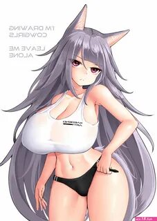 Anime girl wolf big boobs