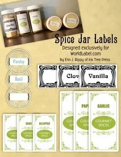 Spice Jar Labels by Ink Tree Press Worldlabel Blog Jar label