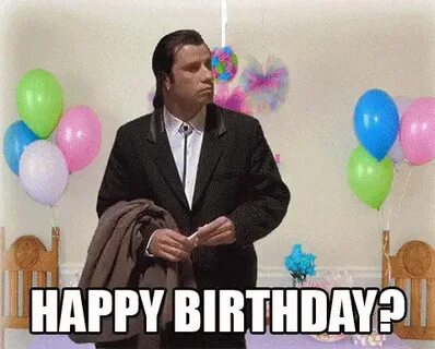 Confused Happy Birthday GIF - Birthday Travolta Alone - Disc