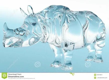 Стеклянный носорог стоковое фото. иллюстрации насчитывающей 