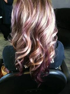 This is awesome. Blonde with purple lowlights. Hair styles, 