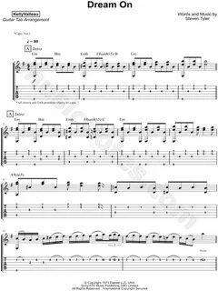 Kelly Valleau "Dream On" Guitar Tab in E Minor - Download & 