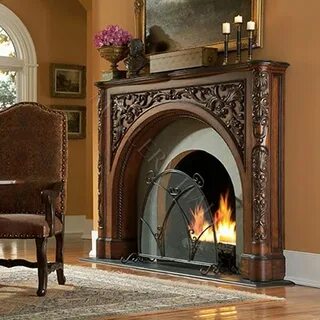 Arched Mahogany Fireplace Surround Fireplace surrounds, Fire