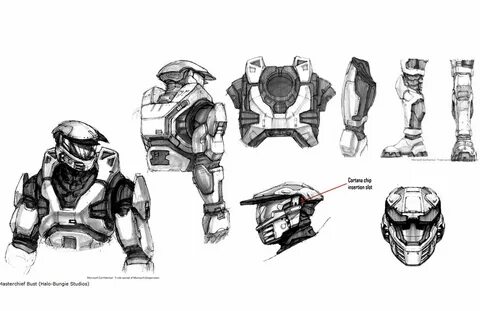 This Halo Concept Art is so Old it's Drawn on Paper Halo arm