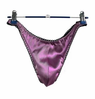 Sissy lingerie for men Silk Satin Panties Purple Shiny Sissy