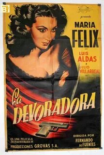 La Devoradora movie poster starring Maria Felix Carteles de 