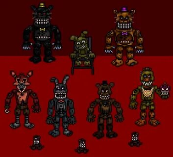 Fnaf 4 Pixel Art All in one Photos