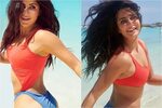Katrina Kaif flaunts ample curves in a skimpy red-blue swims