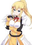 Safebooru - 1girl armor armored dress black gloves blonde ha