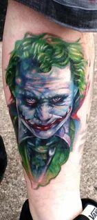 Heath ledger joker tattoo on leg - Tattoos Book - 65.000 Tat