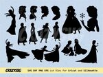 Elsa and Anna Silhouette SVG Vectorency