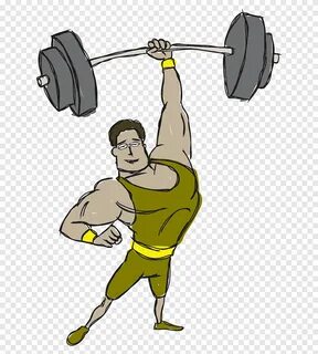 Free download Cartoon Muscle Bodybuilding Barbell Physical e