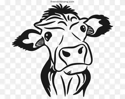 Free Cow Head Vector - Free Vector Images