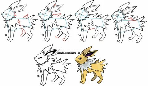 How to Draw Jolteon from Pokemon in Easy Step by Step Drawin