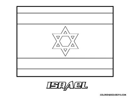Israel Flag Colouring Page To Print Flag coloring pages, Isr